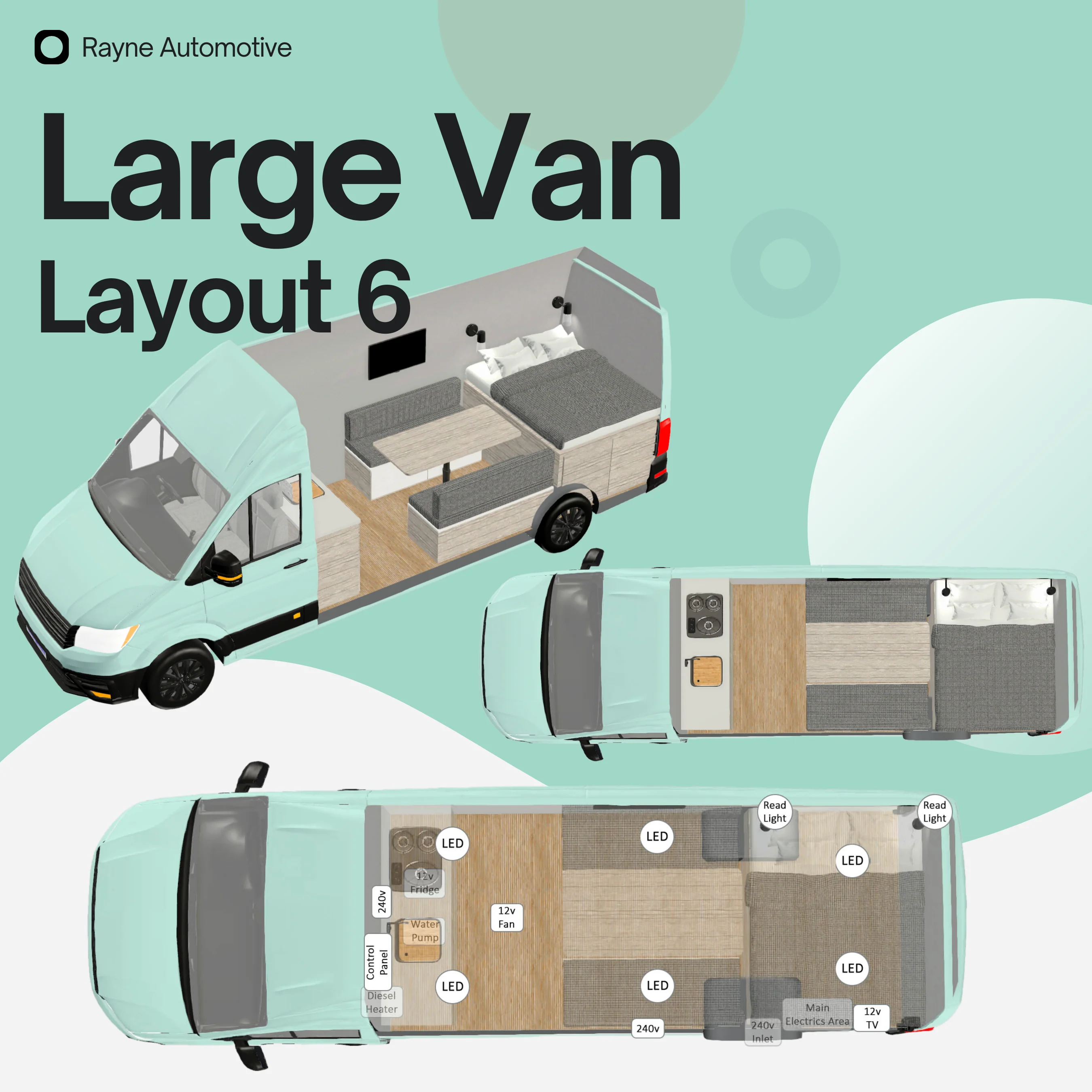 Campervan Electrics Starter Pack for Large Van Gas Cooking Off-Grid Pre-Wired - Image 7