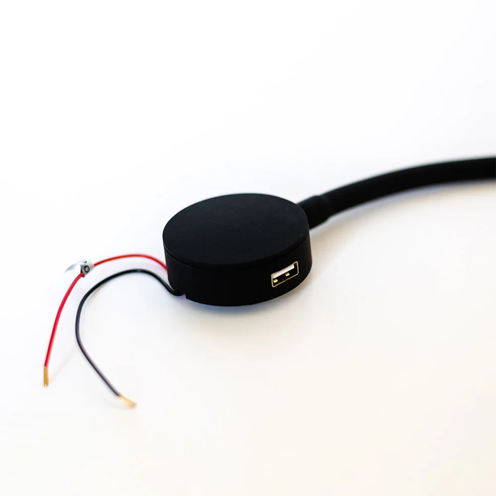 Touch Sensitive Black 12V Dimmable LED Reading Light with USB Warm White - Image 3