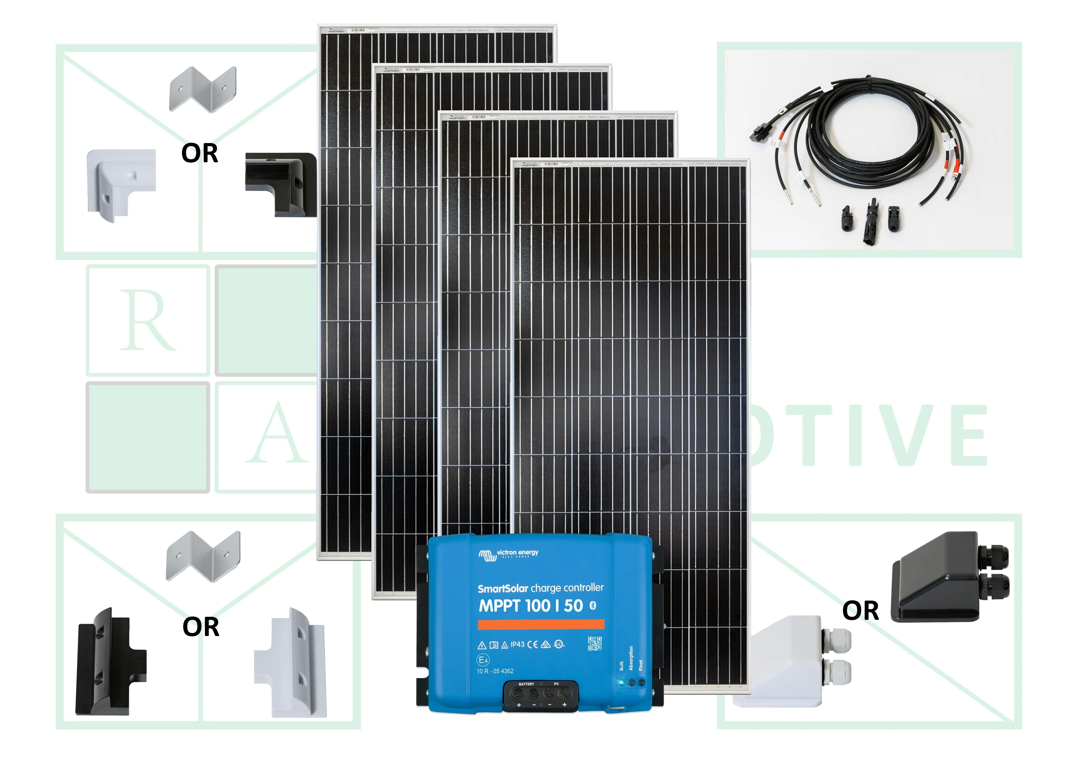 740W (4 x 185W) Victron Solar Panel Kit For Off-Grid Power