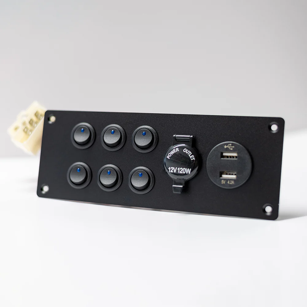 6-Switch Control Panel 12V - Satin Black - Image 3