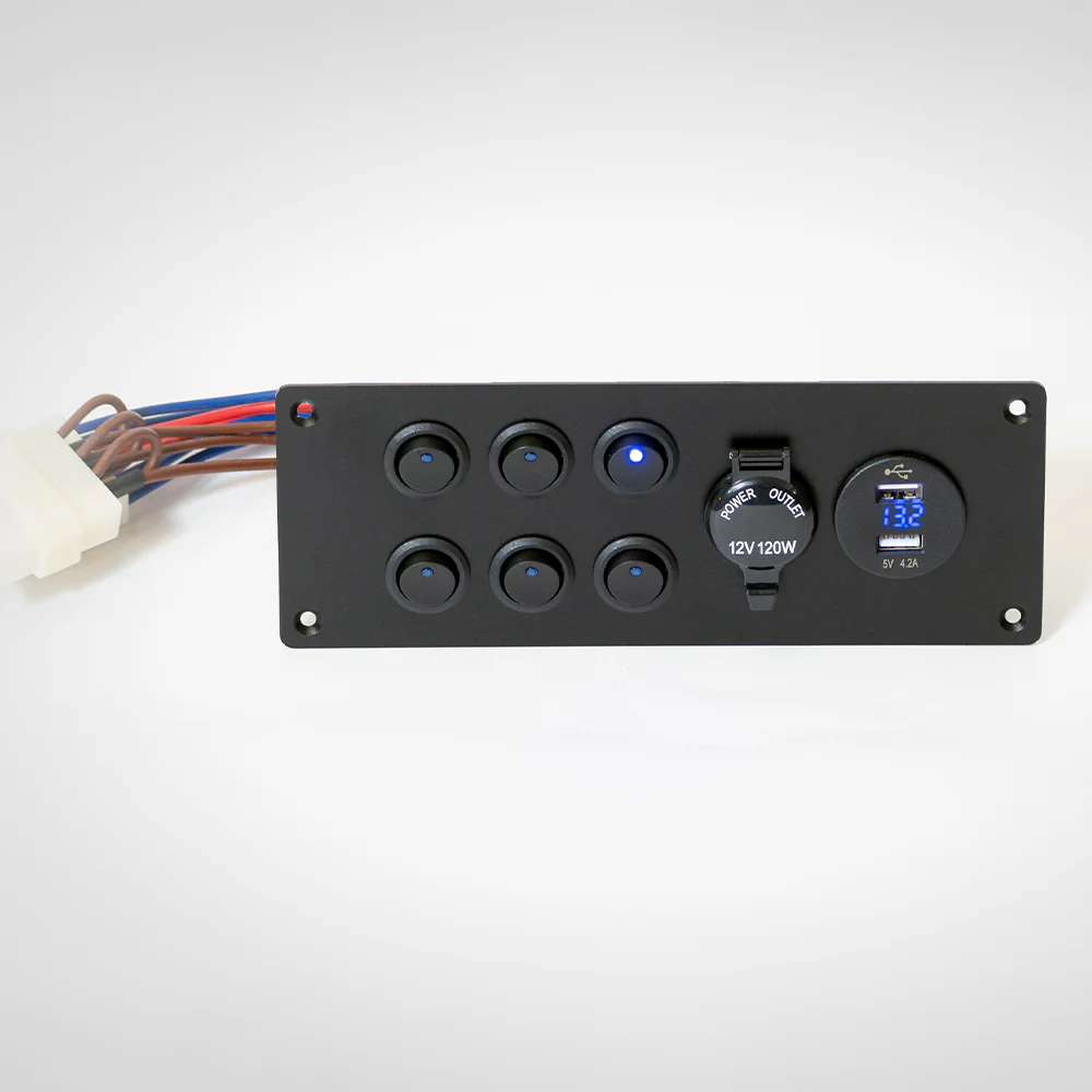 6-Switch Control Panel 12V - Satin Black - Image 4
